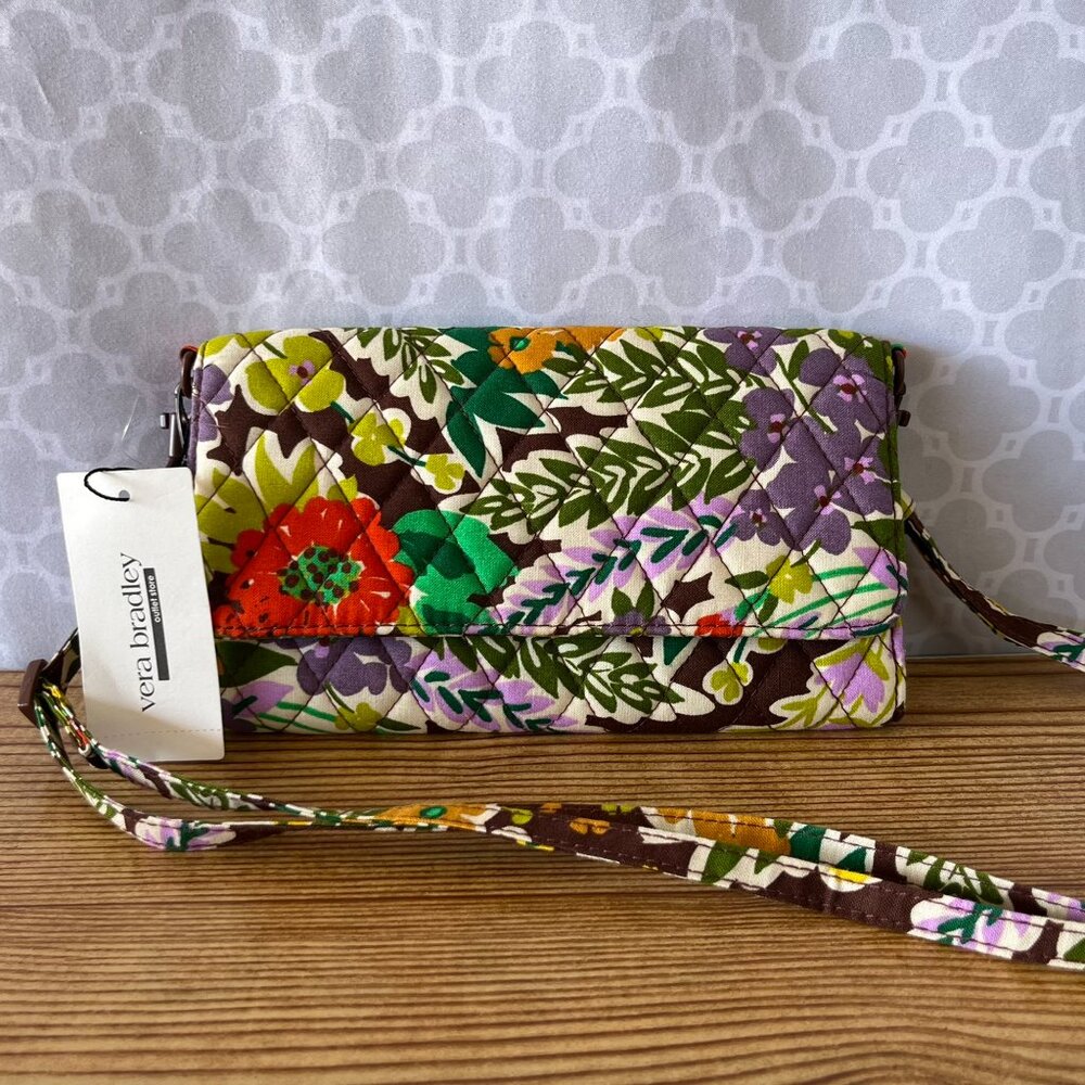 Vera Bradley Evening Garden Wallet Crossbody NWT Floral - Picture 13 of 13